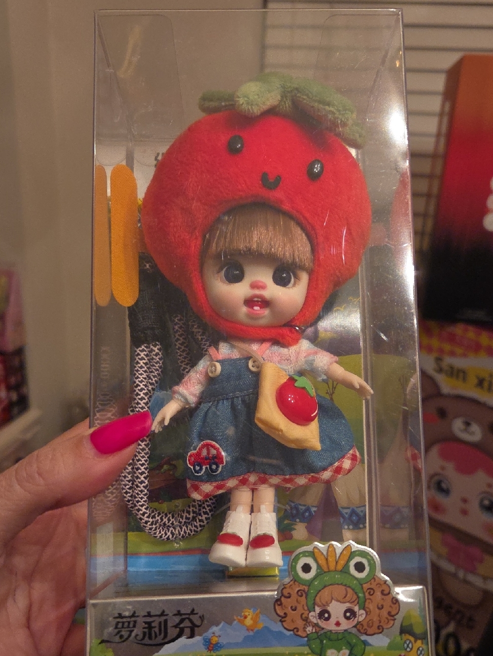Cute Tomato Girl Doll in Red Plush Hat - Kids Toy
